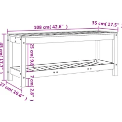 Puutarhapenkki musta 108x35x45 cm, mänty