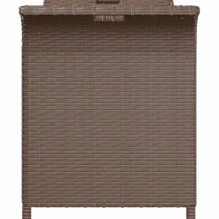 Puutarhapenkki tyynyllä ruskea 116x46x57 cm polyrottinki