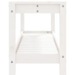 Puutarhapenkki valkoinen 108x35x45 cm, mänty
