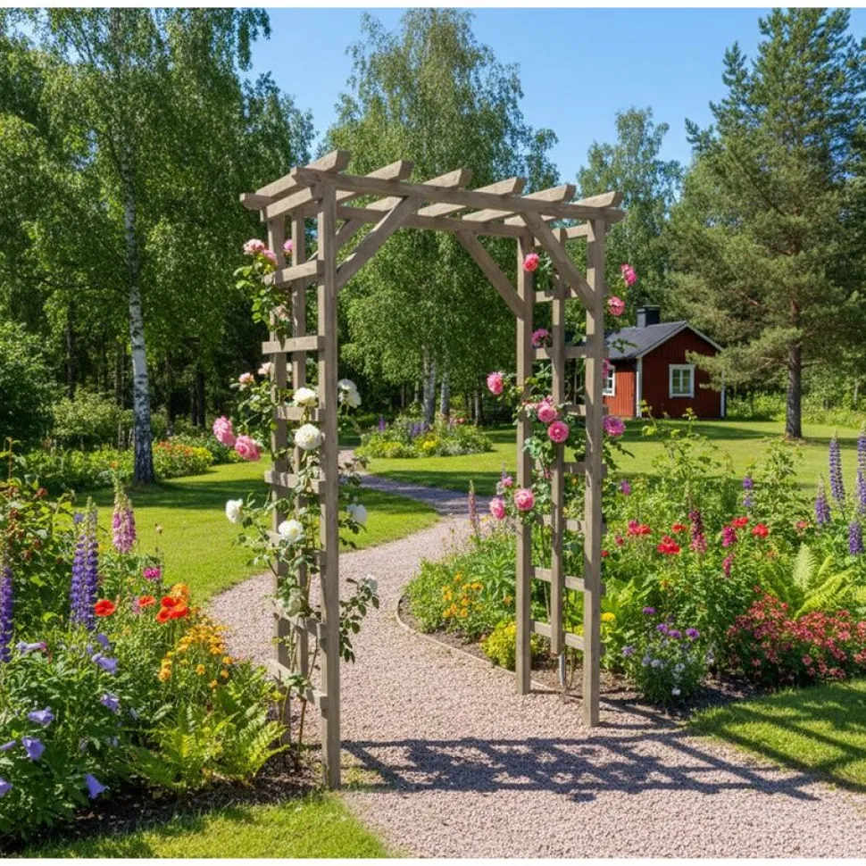 Puutarhaportti Miljöökoriste, 209x140cm, eri värejä