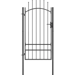 Puutarhaportti teräs 1x2.5m musta