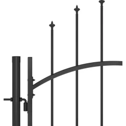 Puutarhaportti teräs 1x2.2m musta