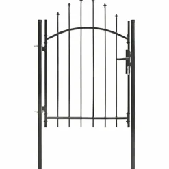 Puutarhaportti teräs 1x1.75m musta