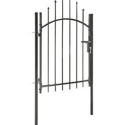 Puutarhaportti teräs 1x1.75m musta