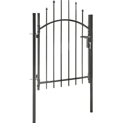 Puutarhaportti teräs 1x1.5m musta