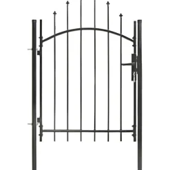 Puutarhaportti teräs 1x1.5m musta