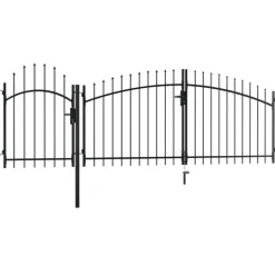 Puutarhaportti teräs 2x4m musta