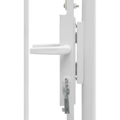Puutarhaportti teräs 1x1.75m valkoinen