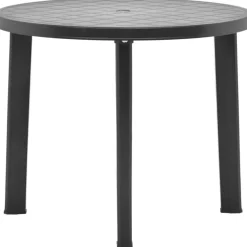 Puutarhapöytä antrasiitti 89 cm muovi