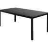 Puutarhapöytä musta 185x90x74 cm alumiini ja puukomposiitti