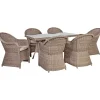 Puutarharyhmä Home4You TOSCANA, 6 tuolia, beige