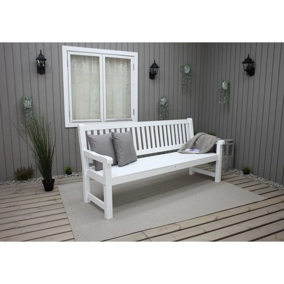 Puutarhasohva Baltic Garden Brooklyn 190cm mustaa