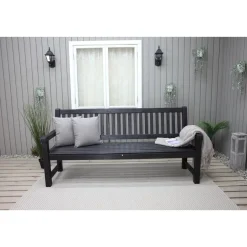 Puutarhasohva Baltic Garden Brooklyn 190cm mustaa