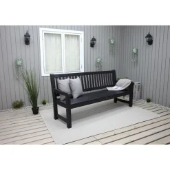 Puutarhasohva Baltic Garden Brooklyn 190cm mustaa