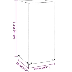 Puutarhatuolisuojat 8 purjerengasta 75x70x140 cm polyeteeni
