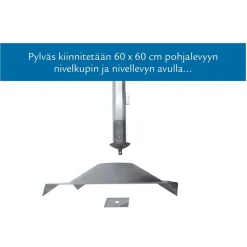 Pylväslaituri Savorak Suorapääty 10m irto-osina