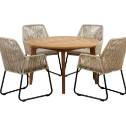Pyöreä ruokapöytä ulos Brafab Lilja, Ø120cm, tiikki