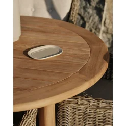 Pyöreä ruokapöytä ulos Brafab Lilja, Ø120cm, tiikki