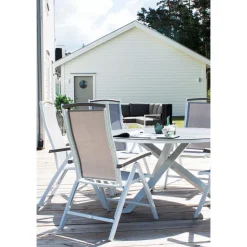 Pyöreä ruokapöytä Venture Home Copacabana 2, Ø140cm, harmaa/valkoinen