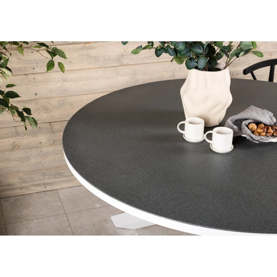 Pyöreä ruokapöytä Venture Home Copacabana 2, Ø140cm, harmaa/valkoinen