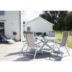 Pyöreä ruokapöytä Venture Home Copacabana 2, Ø140cm, harmaa/valkoinen