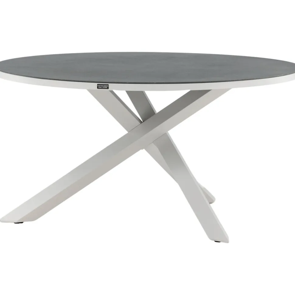 Pyöreä ruokapöytä Venture Home Copacabana 2, Ø140cm, harmaa/valkoinen