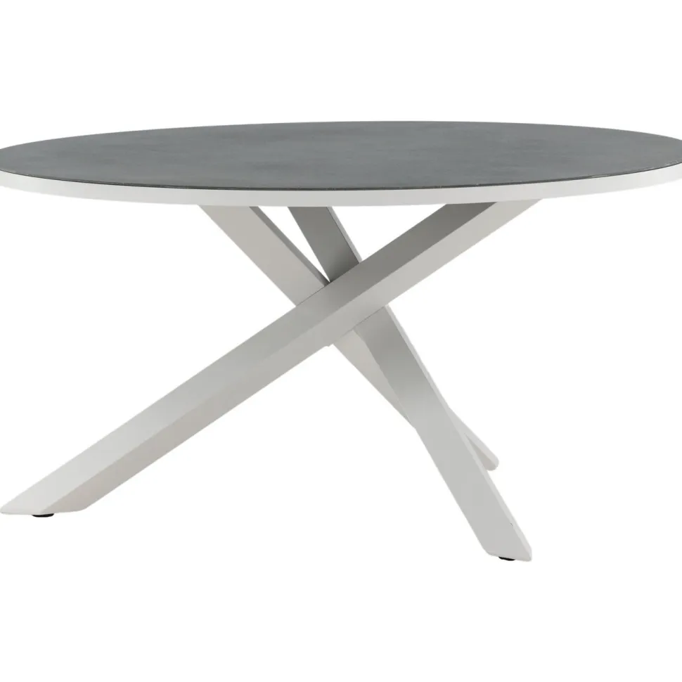Pyöreä ruokapöytä Venture Home Copacabana 2, Ø140cm, harmaa/valkoinen