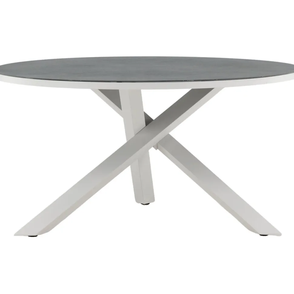 Pyöreä ruokapöytä Venture Home Copacabana 2, Ø140cm, harmaa/valkoinen