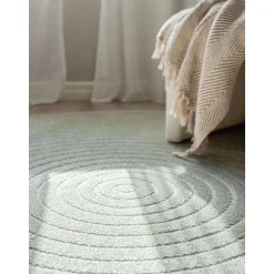Pyöreä matto Benina Hawaii Circle, sisä- ja ulkokäyttöön, Ø200cm, pellava