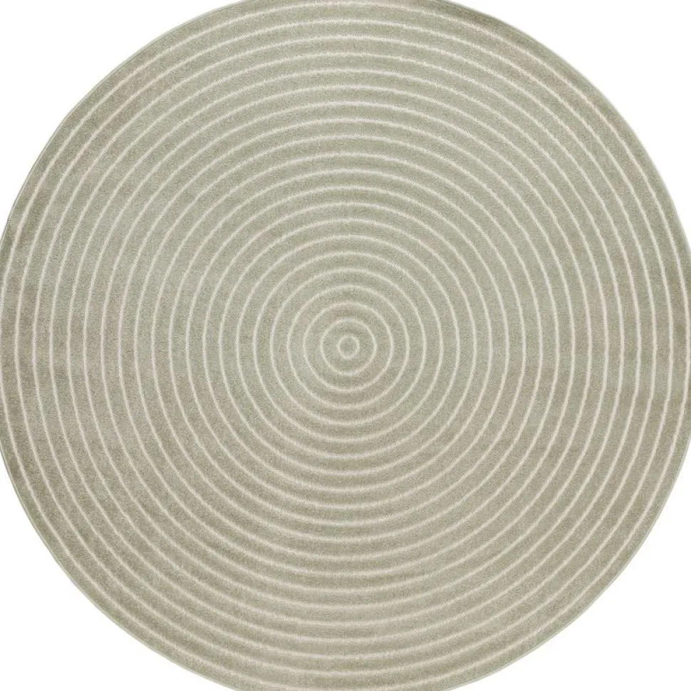 Pyöreä matto Benina Hawaii Circle, sisä- ja ulkokäyttöön, Ø200cm, pellava