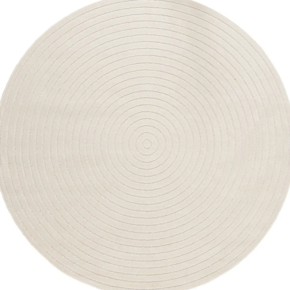 Pyöreä matto Benina Hawaii Circle, sisä- ja ulkokäyttöön, Ø200cm, pellava