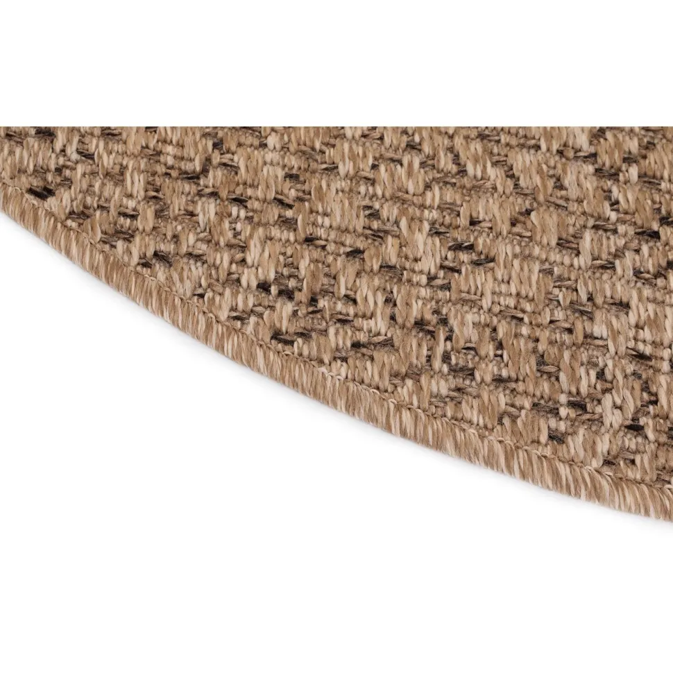 Pyöreä matto Benina Natural Circle, sisä- ja ulkokäyttöön, Ø120cm, ruskea
