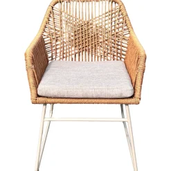 Pyöreä ruokailuryhmä Baltic Garden Palermo pöytä, Ø 130 cm, 4 kpl Seville-nojatuolia