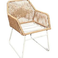 Pyöreä ruokailuryhmä Baltic Garden Palermo pöytä, Ø 130 cm, 4 kpl Seville-nojatuolia