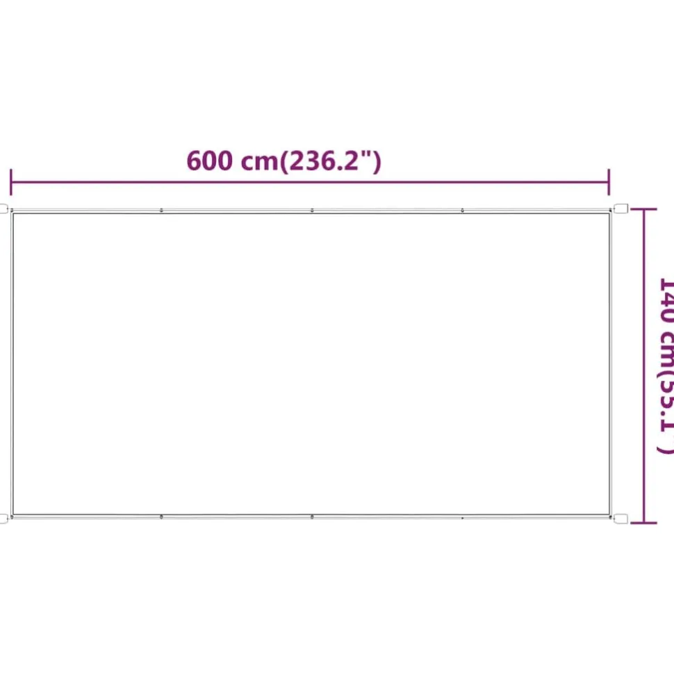 Pystymarkiisi 60-180 x 600-1200cm, Oxford-kangas, eri kokoja ja värejä
