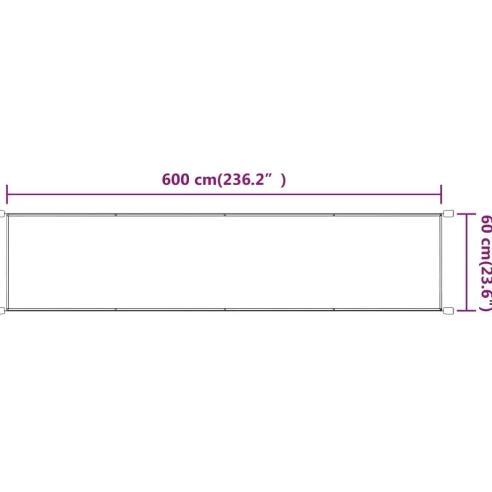 Pystymarkiisi 60-180 x 600-1200cm, Oxford-kangas, eri kokoja ja värejä