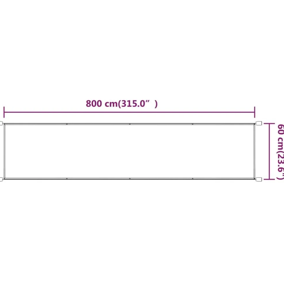 Pystymarkiisi 60-180 x 600-1200cm, Oxford-kangas, eri kokoja ja värejä