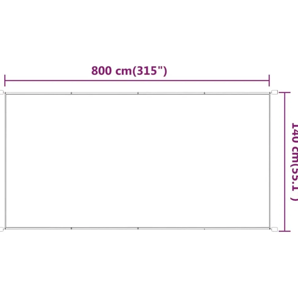 Pystymarkiisi 60-180 x 600-1200cm, Oxford-kangas, eri kokoja ja värejä
