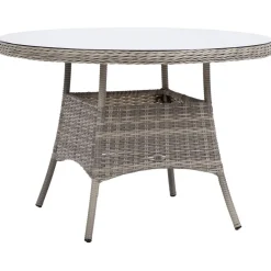 Pöytä Home4You TRENTO Ø110xK73,5 cm, vaaleanharmaa