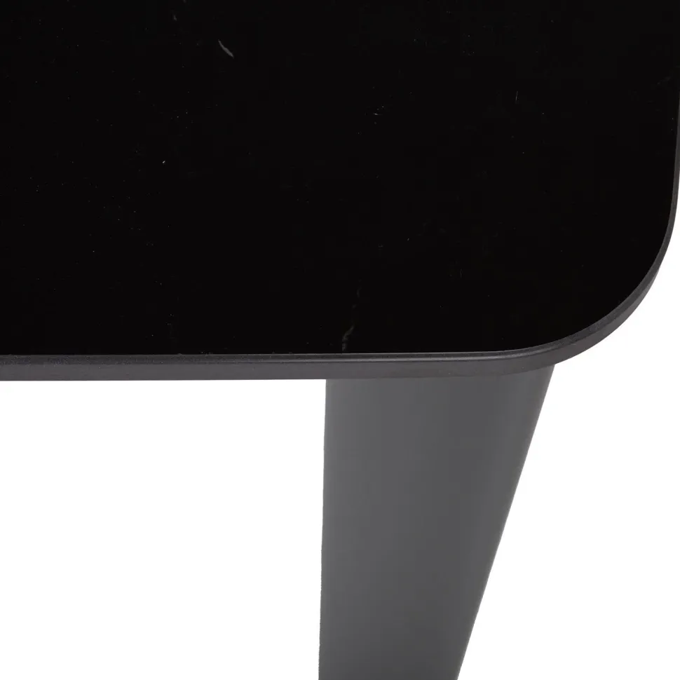 Pöytä Home4You BEIDA 180x90xK75 cm, musta