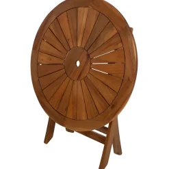Pöytä Home4You FABIOLA Ø80xK72 cm, akaasia, ruskea