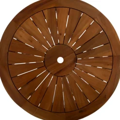 Pöytä Home4You FABIOLA Ø80xK72 cm, akaasia, ruskea