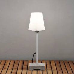 Pöytä-/lattiavalaisin Konstsmide Lucca 453-300 Ø 180x590 mm harmaa/opaali