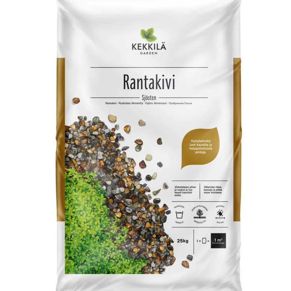 Rantakivi Kekkilä 8-12 mm 42 säkkiä x 25 kg lava 1050 kg