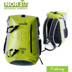 Reppu Norfin Dry Bag 35, vesitiivis, keltainen/musta