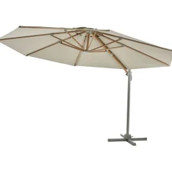 Riippuva aurinkovarjo Brafab Luzzi, Ø350cm, khaki/vaaleanharmaa