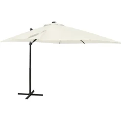 Riippuva aurinkovarjo tangolla ja LED-valoilla 250cm terrakotta