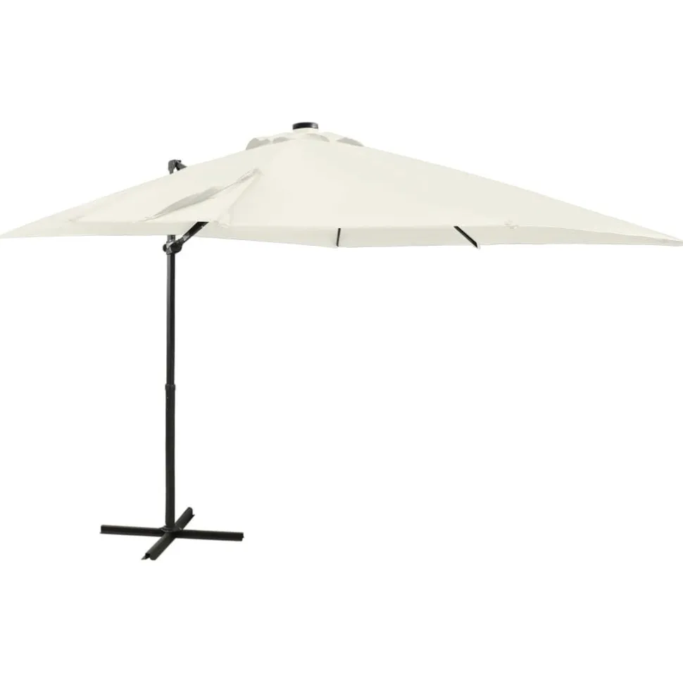 Riippuva aurinkovarjo tangolla ja LED-valoilla 250cm terrakotta