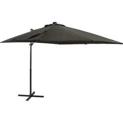 Riippuva aurinkovarjo tangolla ja LED-valoilla 250cm terrakotta