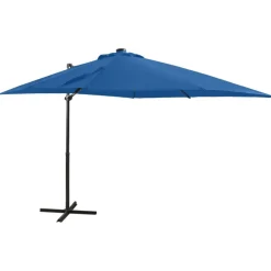 Riippuva aurinkovarjo tangolla ja LED-valoilla 250cm terrakotta